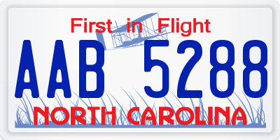 NC license plate AAB5288