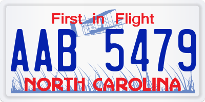 NC license plate AAB5479