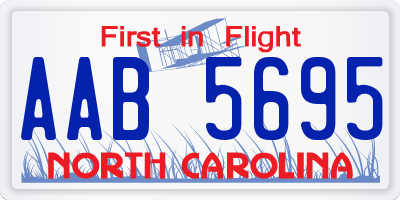 NC license plate AAB5695