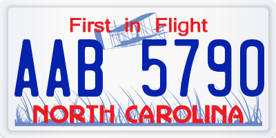 NC license plate AAB5790