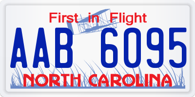 NC license plate AAB6095