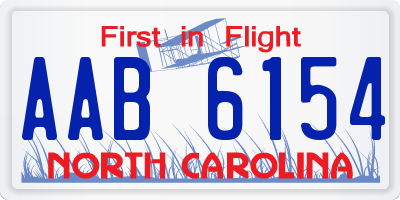 NC license plate AAB6154