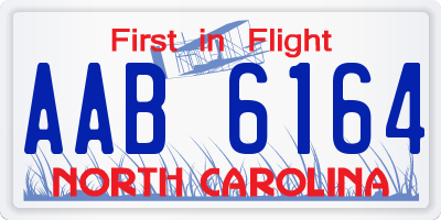 NC license plate AAB6164