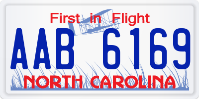 NC license plate AAB6169