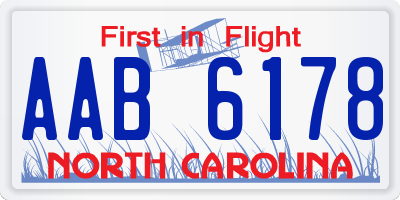 NC license plate AAB6178