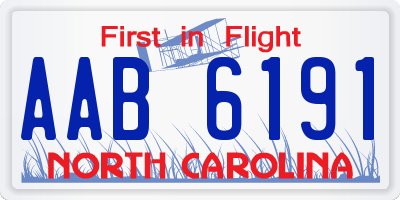 NC license plate AAB6191