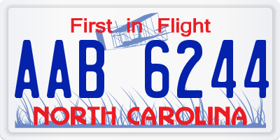 NC license plate AAB6244