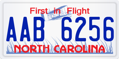 NC license plate AAB6256