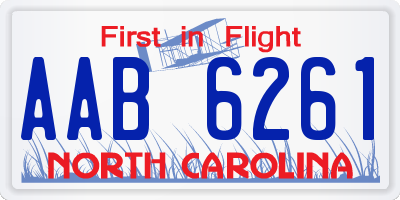 NC license plate AAB6261