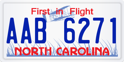 NC license plate AAB6271