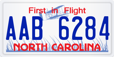 NC license plate AAB6284