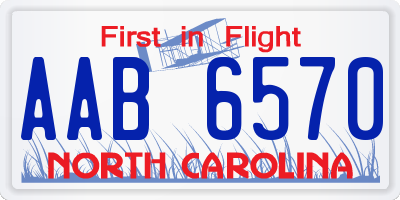 NC license plate AAB6570