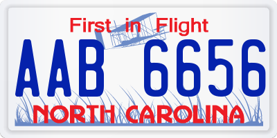 NC license plate AAB6656