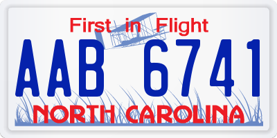 NC license plate AAB6741