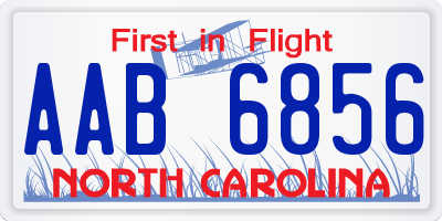 NC license plate AAB6856