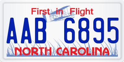 NC license plate AAB6895