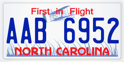 NC license plate AAB6952