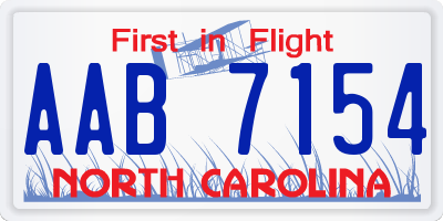 NC license plate AAB7154
