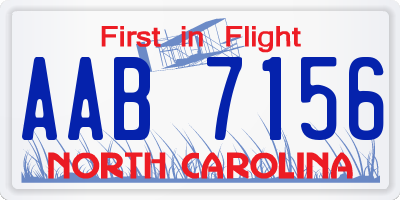 NC license plate AAB7156