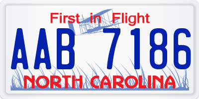 NC license plate AAB7186