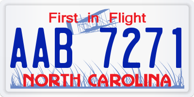 NC license plate AAB7271