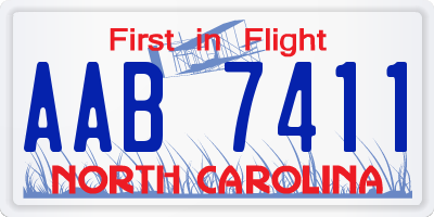 NC license plate AAB7411