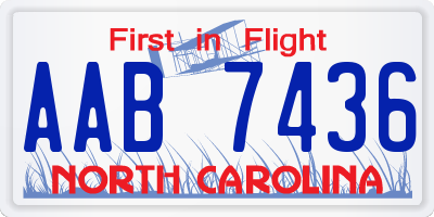 NC license plate AAB7436