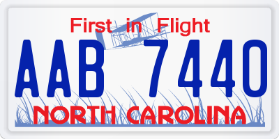 NC license plate AAB7440