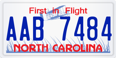 NC license plate AAB7484