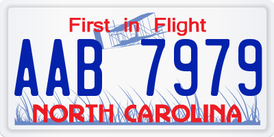 NC license plate AAB7979