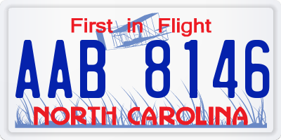 NC license plate AAB8146