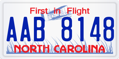 NC license plate AAB8148