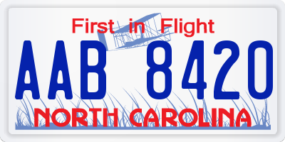 NC license plate AAB8420