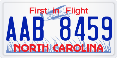 NC license plate AAB8459