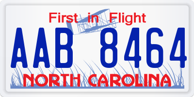 NC license plate AAB8464
