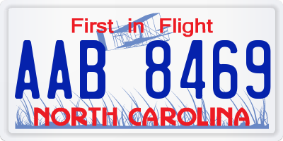 NC license plate AAB8469