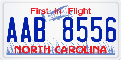 NC license plate AAB8556