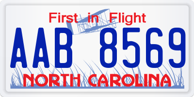 NC license plate AAB8569