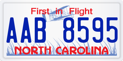 NC license plate AAB8595