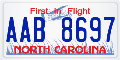 NC license plate AAB8697