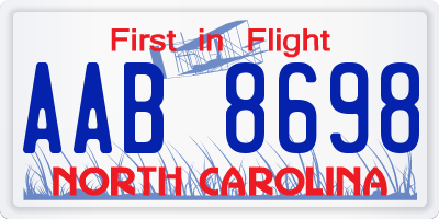 NC license plate AAB8698
