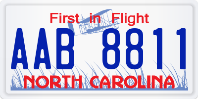 NC license plate AAB8811