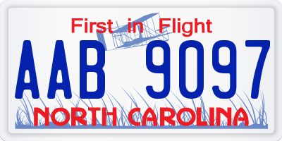 NC license plate AAB9097