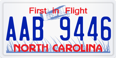 NC license plate AAB9446