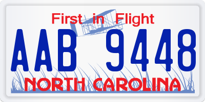 NC license plate AAB9448