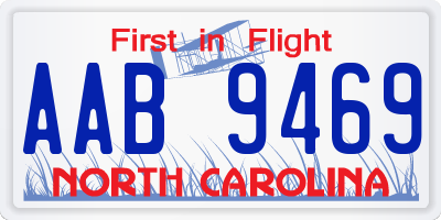 NC license plate AAB9469