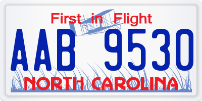 NC license plate AAB9530