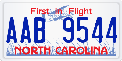 NC license plate AAB9544