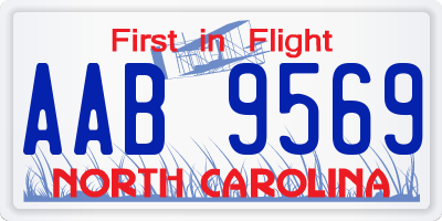 NC license plate AAB9569