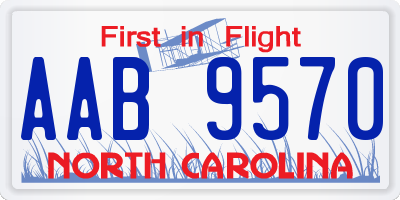 NC license plate AAB9570